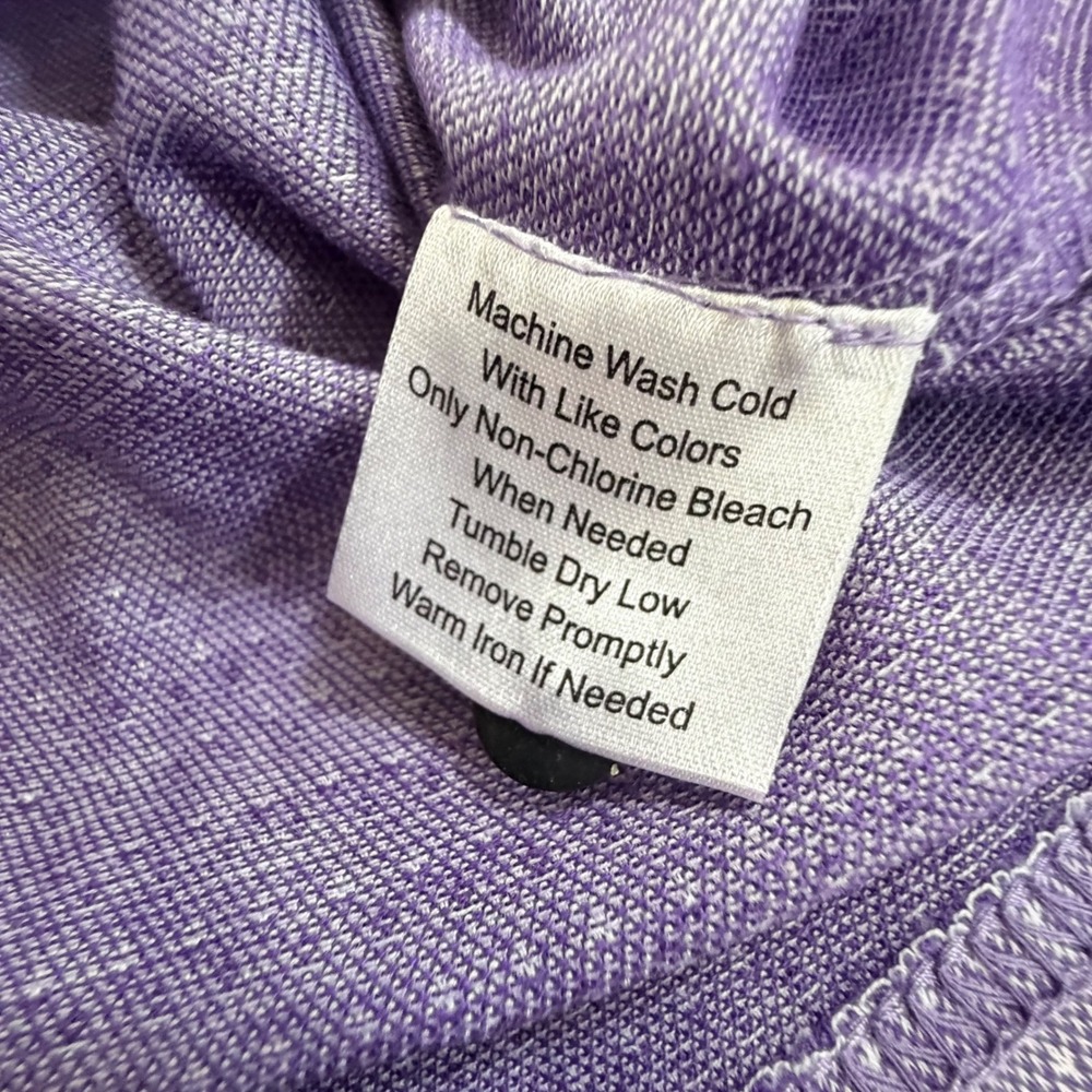 Jos. A. Bank Polo Shirt Mens Large Purple Traveler Micro-Diamond Cotton Golf - Picture 7 of 9